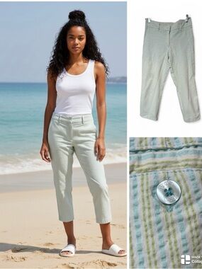 Lilly Pulitzer seersucker crop pants